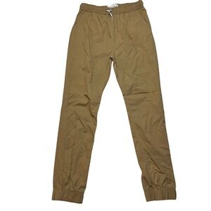 Nautica Jogger Pants Mens XL Brown Stretch Twill Elastic Waist Drawstring Chino